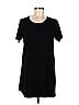 Olivaceous Solid Black Casual Dress Size M - photo 1