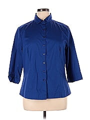 Riders By Lee 3/4 Sleeve Button Down Shirt