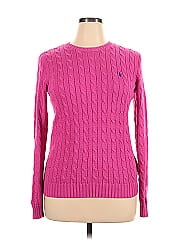 Lauren by Ralph Lauren Blue Silk Pullover Sweater Size M - 77% off ...