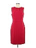 Ann Taylor Solid Red Casual Dress Size 6 - photo 1
