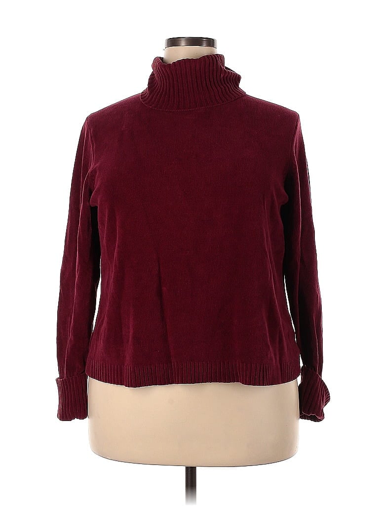 Eddie Bauer Burgundy Turtleneck Sweater Size 2X (Plus) - photo 1