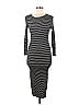 French Connection 100% Cotton Stripes Black Casual Dress Size M - photo 1