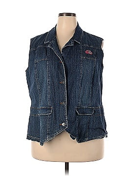 NY Collection Denim Vest (view 1)