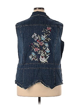 NY Collection Denim Vest (view 2)