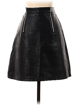 Zara Basic Faux Leather Skirt (view 1)