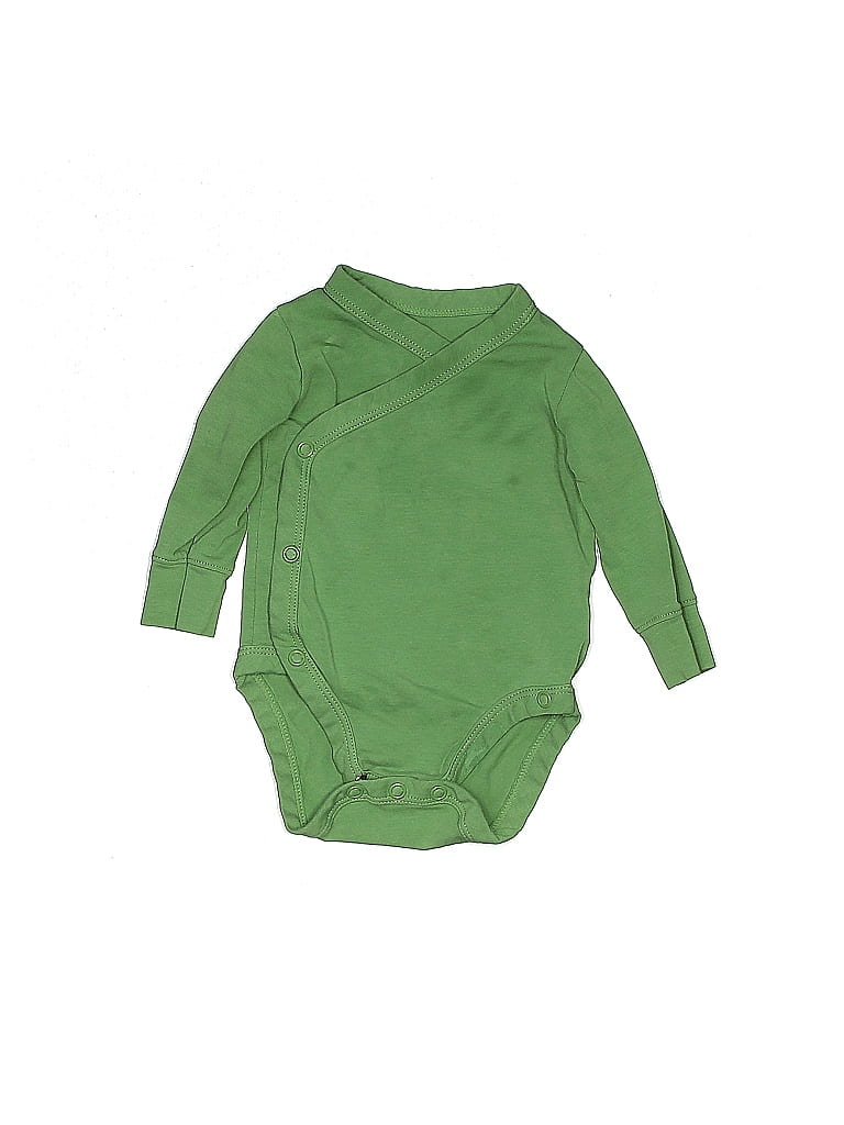 Pre-owned Amazon Essentials Babies' Long Sleeve Onesie In Green
