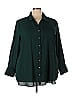 Unbranded 100% Polyester Green Long Sleeve Blouse Size 22 - 24 (Plus) - photo 1