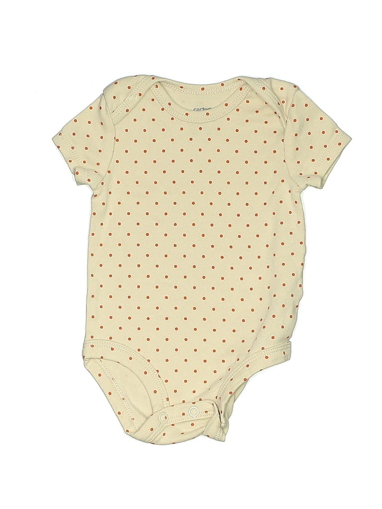 CARTER'S Pre-owned Babies' Short Sleeve Onesie In White