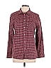 J.Crew Checkered-gingham Burgundy Long Sleeve Button-Down Shirt Size 10 - photo 1