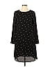 H&M 100% Polyester Stars Polka Dots Black Casual Dress Size 4 - photo 1