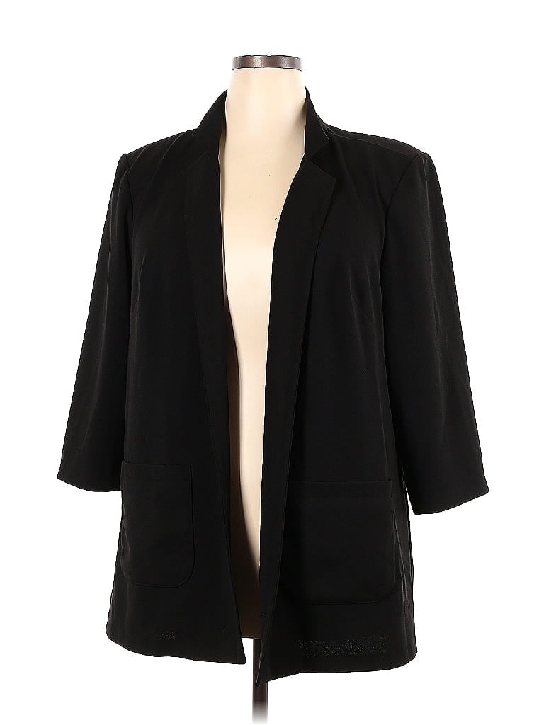 New York Clothing Co. Black Cardigan Size 2X (Plus) - photo 1