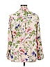 Express 100% Polyester Floral Motif Floral Ivory Long Sleeve Blouse Size XL - photo 2