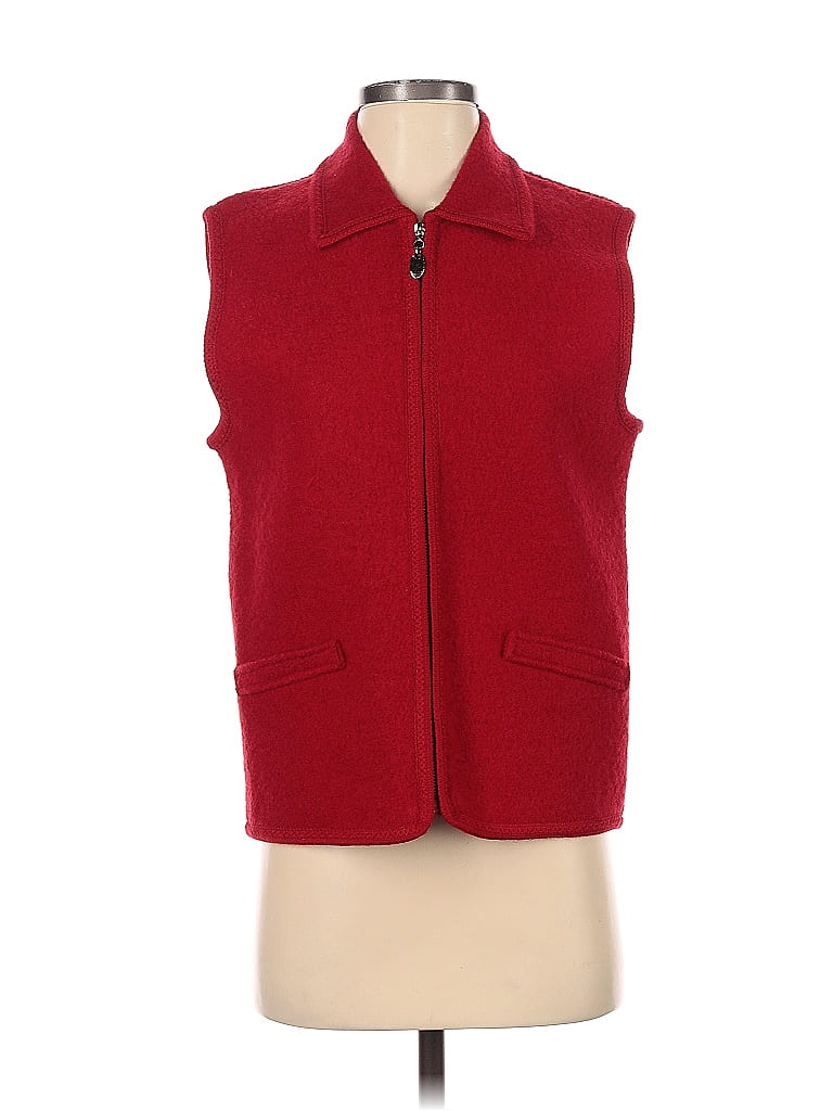Lisa International 100% Boiled Wool Red Vest Size S - photo 1