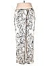 H&M 100% Polyester Jacquard Tortoise Floral Motif Damask Paisley Baroque Print Floral Batik Brocade Graphic Tropical Ivory Casual Pants Size XL - photo 2