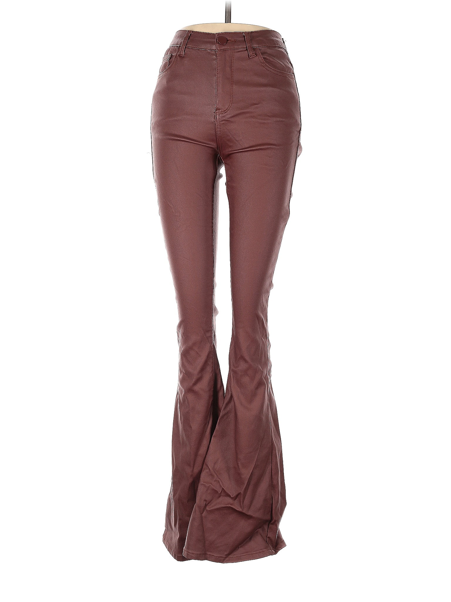 Edikted Brown Faux Leather Pants Size S 63 off ThredUp