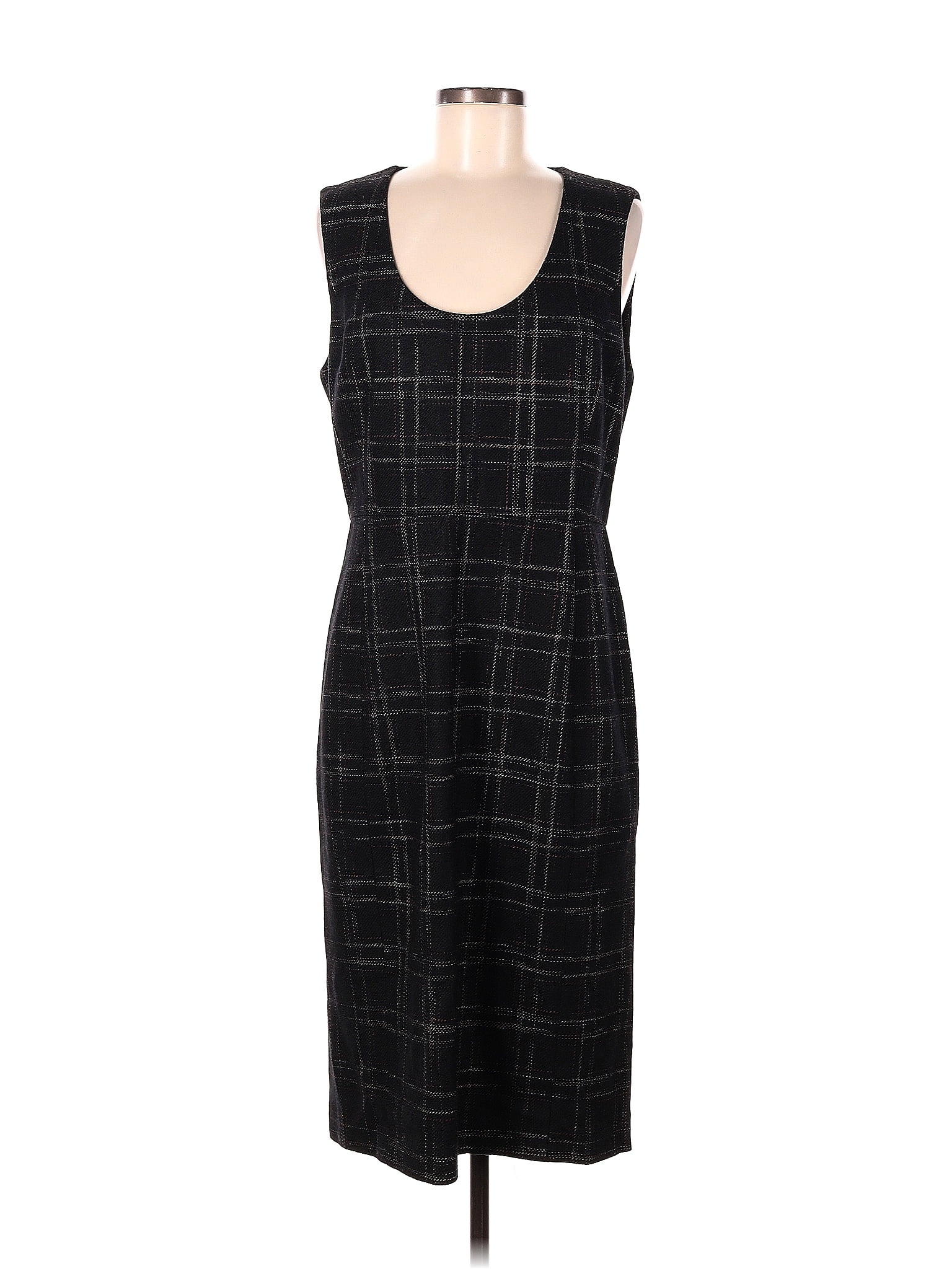 Rebecca Taylor Argyle Grid Plaid Tweed Black Casual Dress Size 12 - 81% ...