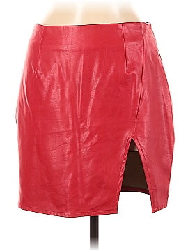 Superdown Faux Leather Skirt (view 2)