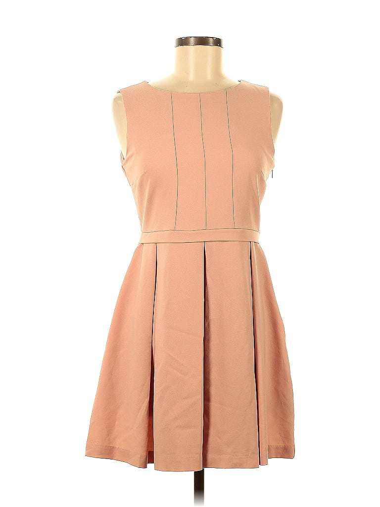 XXI Solid Tan Casual Dress Size M - photo 1