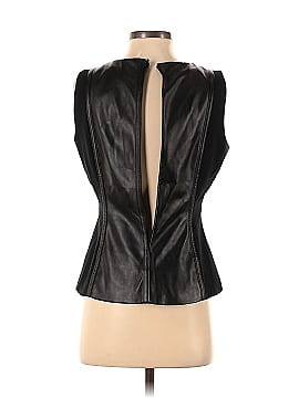 White House Black Market Faux Leather Top (view 2)