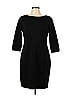 Ann Taylor Solid Black Casual Dress Size 12 - photo 1