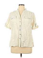 Jm Collection Short Sleeve Button Down Shirt