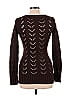iDOLL 100% Acrylic Chevron-herringbone Hearts Chevron Brown Pullover Sweater Size M - photo 2