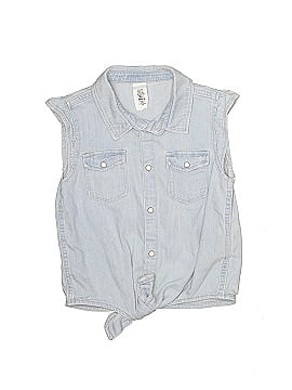 &Denim by H&M Sleeveless Button-Down Shirt (view 1)