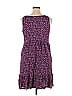 Ann Taylor LOFT Outlet 100% Rayon Marled Paisley Tweed Purple Casual Dress Size 14 - photo 2