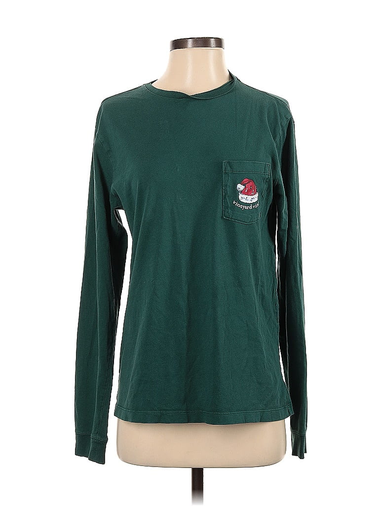 Vineyard Vines 100% Cotton Green Long Sleeve T-Shirt Size XS - photo 1