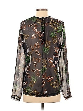 Topshop Boutique Long Sleeve Silk Top (view 2)