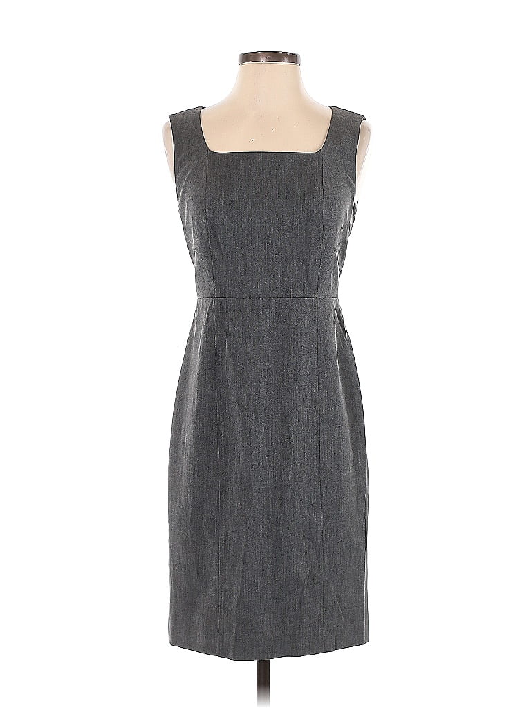 Halogen Marled Solid Gray Casual Dress Size 2 (Petite) - photo 1