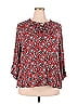 Cato 100% Rayon Red Long Sleeve Blouse Size 26 - 28 (Plus) - photo 1