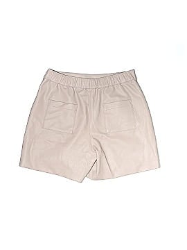 Halogen Faux Leather Shorts (view 2)