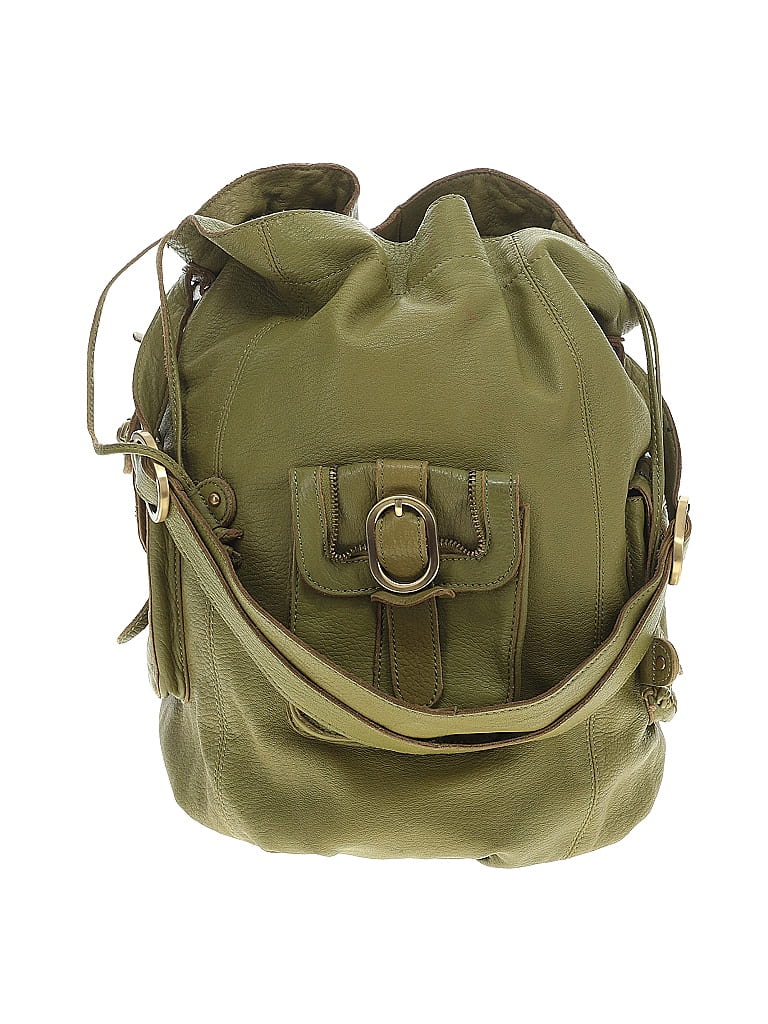 Rough Roses 100 Leather Green Leather Hobo One Size 75 off ThredUp