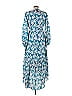 Borgo De Nor 100% Polyester Floral Motif Blue Casual Dress Size 6 - photo 2
