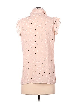 Ann Taylor LOFT Dotted Pleated Bow Neck Top (view 2)