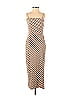 Zara Houndstooth Tortoise Argyle Checkered-gingham Grid Brown Casual Dress Size XS - photo 1