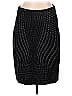Diane von Furstenberg Houndstooth Jacquard Solid Grid Chevron-herringbone Chevron Black Casual Skirt Size Lg (Estimated) - photo 1