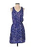 Collective Concepts 100% Polyester Floral Motif Paisley Hearts Batik Blue Casual Dress Size S - photo 1