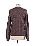 Shein Marled Tweed Brown Pullover Sweater Size L - photo 2