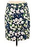 J.Crew Factory Store 100% Cotton Floral Motif Floral Tropical Blue Formal Skirt Size 6 - photo 2