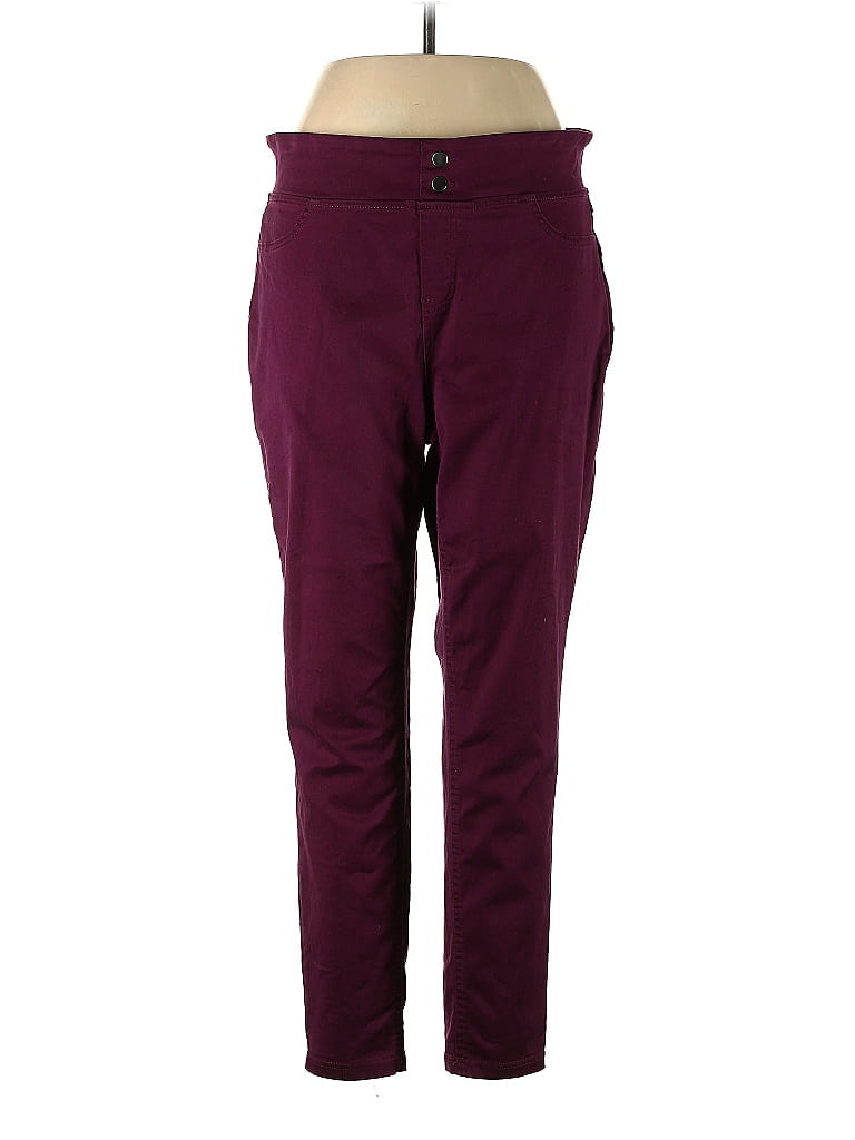 Terra & Sky Burgundy Jeggings Size 0X - photo 1