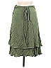 FOR DAYS 100% Viscose Solid Green Casual Skirt Size L - photo 2