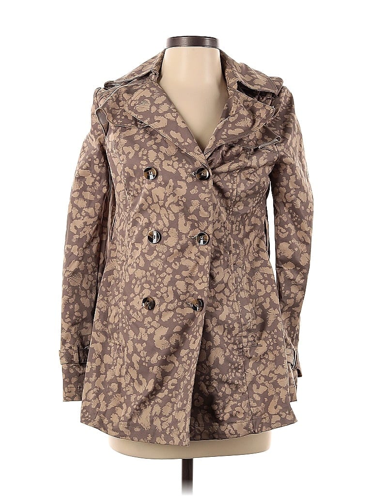 Daughters of the Liberation 100% Polyester Brown Trenchcoat Size 2 - photo 1