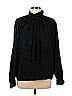 Saks Fifth Avenue 100% Silk Black Long Sleeve Blouse Size 12 - photo 1
