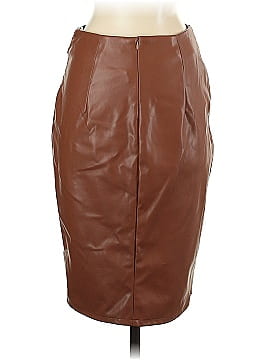 Kate Kasin Faux Leather Skirt (view 2)