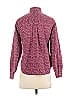 L.L.Bean 100% Cotton Floral Pink Burgundy Long Sleeve Button-Down Shirt Size XS - photo 2