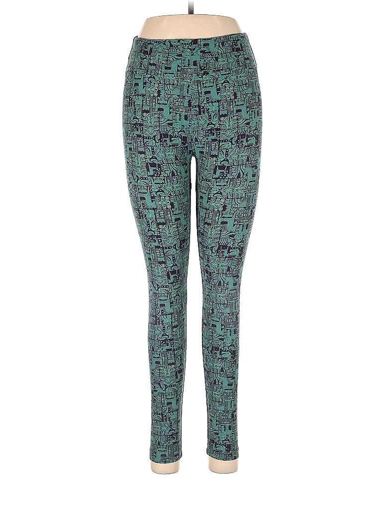 Lularoe Jacquard Graphic Teal Leggings One Size - 44% off | ThredUp