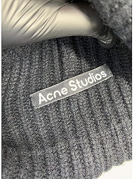 Acne Studios Wool Face Logo Beanie (view 2)