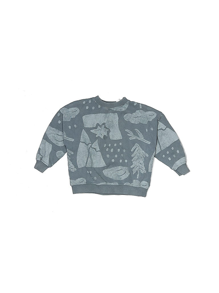 Zara Baby Jacquard Graphic Gray Sweatshirt Size 12-18 mo - photo 1